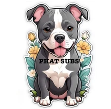 Sublimation Print Pit Bull Puppy Ready To Press Heat Transfer