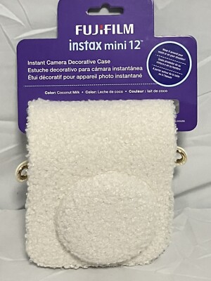 Fujifilm Instax Mini 12 Decorative Faux Fur Plush Camera Case - Cream NEW!!