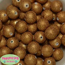 20mm Gold Stardust Acrylic Bubblegum Beads 20pclot sparkle chunky jewelry