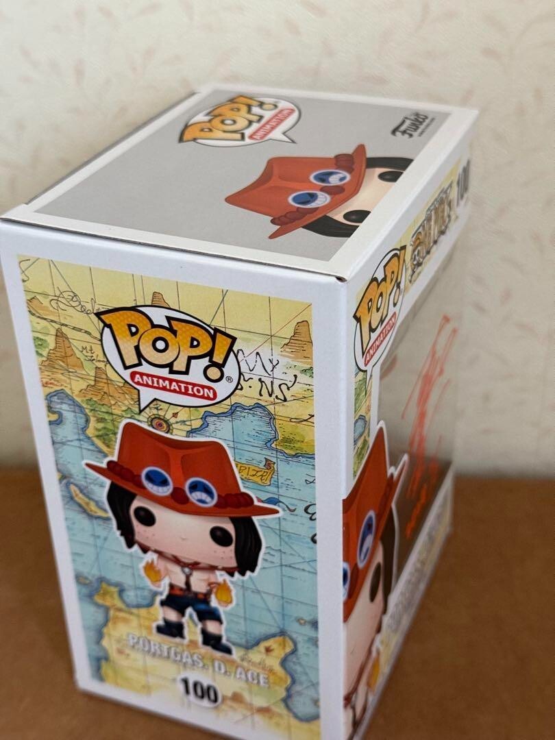 Toshio Furukawa サイン入り ポートガス・D・エース　funko Funko Pop One Piece Ace Signed By JVA Toshio Furukawa (JSA LOA