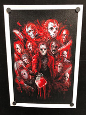 Friday the 13th "Camp Crystal Lake" Horror Movie 18.5 x 12.5 Canvas Print