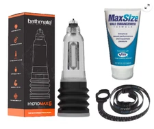 New Real Bathmate Hydromax 5 Hydropump Water Penis Enlarger Pump Clear 3" - 5"