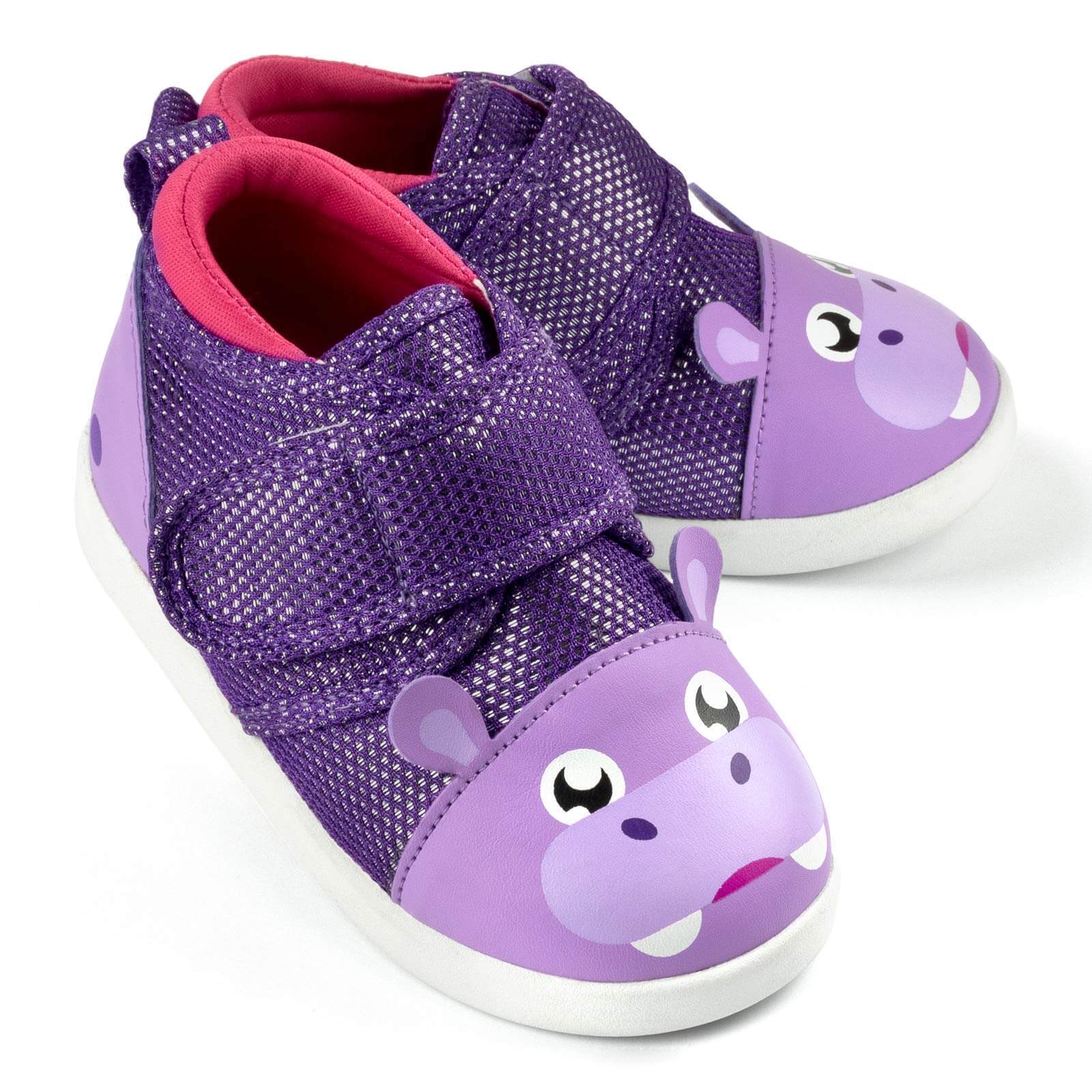 Hippo Squeaky Toddler Shoes | Sparkly Purple-image