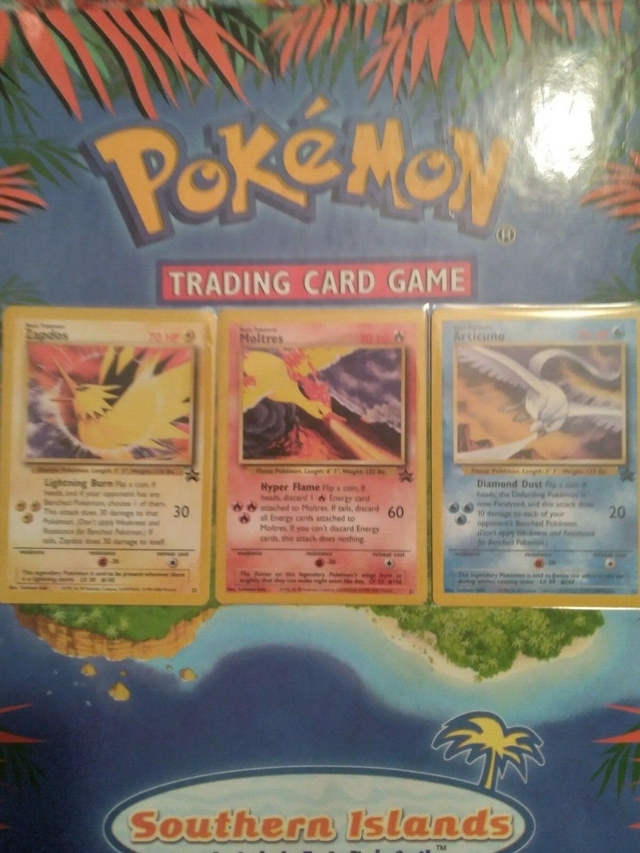 Pokemon Black star promo error card set Moltres #21, Articuno #22