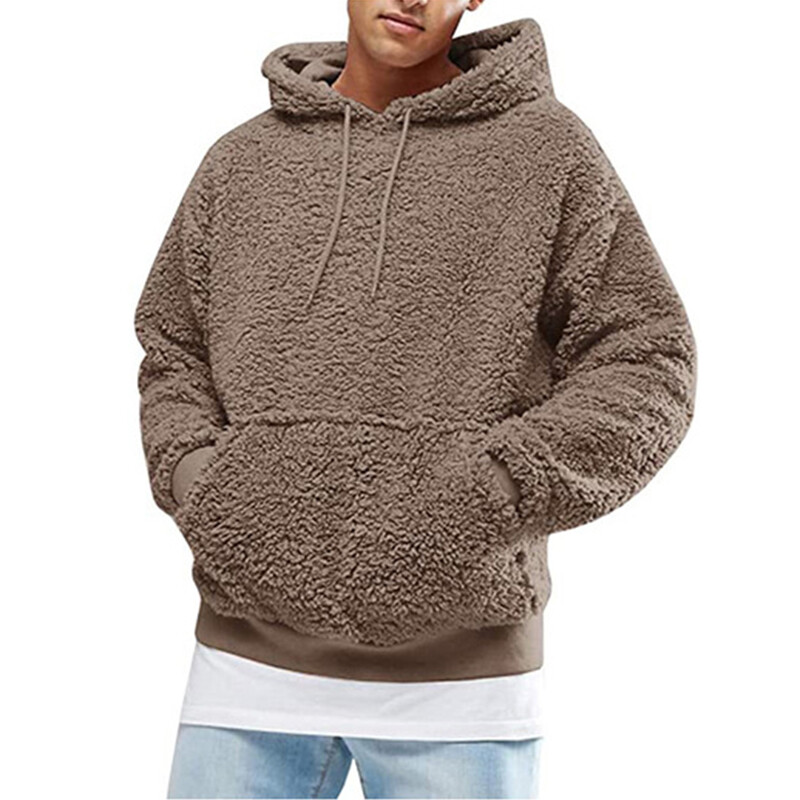 Cool Hoodies Teddy Bear Hoodie Men Men's Winter Warm Teddy Bear