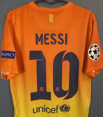 MEN FC BARCELONA 2012/2013 UEFA LEO MESSI 10 SOCCER FOOTBALL SHIRT