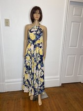 Lulus Feel the Music Yellow Floral Print Maxi Dress Women’s Size XS NWOT