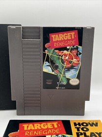 NES Target Renegade (Nintendo, 1990) Cartridge, Sleeve, and Manual Fast Shipping