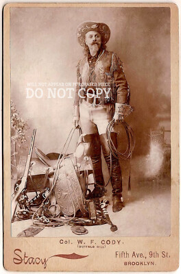 Buffalo Bill Poster 11 X 17 - Rare 1890 Cabinet Card - Photo - Wild West Legend