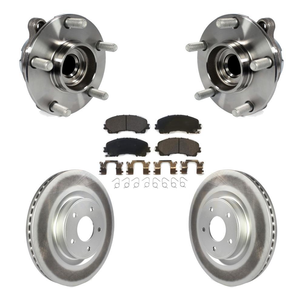 R1 Concepts Front Brakes and Rotors Kit |Front Brake Pads| Brake Rotors and Pads| Ceramic Brake Pads and Rotors |Hardware Kit |fits 2014-2021 Infiniti Q50, Q60, QX50