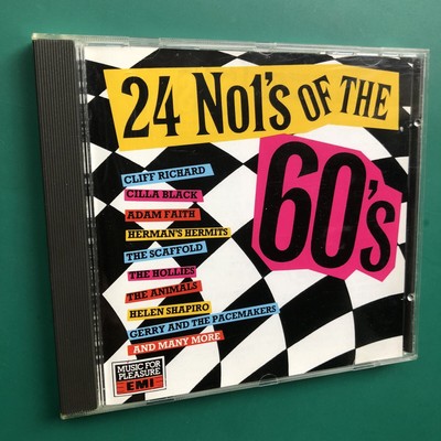 24 NO1s OF THE 60s Classic Rock British Invasion CD Shadows   Scaffold   Hollies