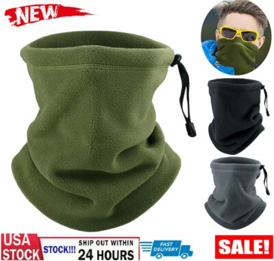 Winter Fleece Neck Warmer Gaiter Ski Tube Scarf - Cold Weather Face Mask Shield