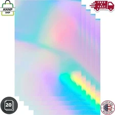 20 Sheets Holographic Sticker Paper 8.5x11 inch Printable Waterproof Sticker USA
