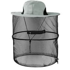 1/2 PIEZA Anti-Mosquitos Insecto Abeja Insecto Cabeza Red Sombrero Gorra Protección Solar para Exterior