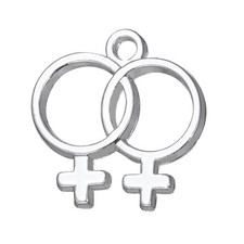 30pcs Gay Pride Lesbian Couple Symbol Charms Jewelry Making