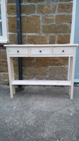 H80 W100 D20cm Bespoke Untreated Console Hall Telephone Table 3 Drawer Chunky H80 W100 D20cm Bespoke Untreated Console Hall Telephone Table 3 Drawer Chunky
