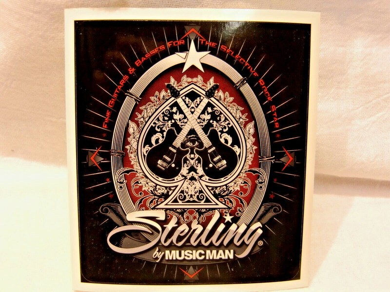 STERLING BY MUSICMAN CASE RACK STICKER DECAL GUITAR BASSES ERNIE BALL NEW RARE 