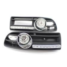 REJILLA DE COCHE LUZ ANTINIEBLA TRANSPARENTE APTA PARA VW JETTA BORA MK4 99-2004 LED DRL PerfectPA