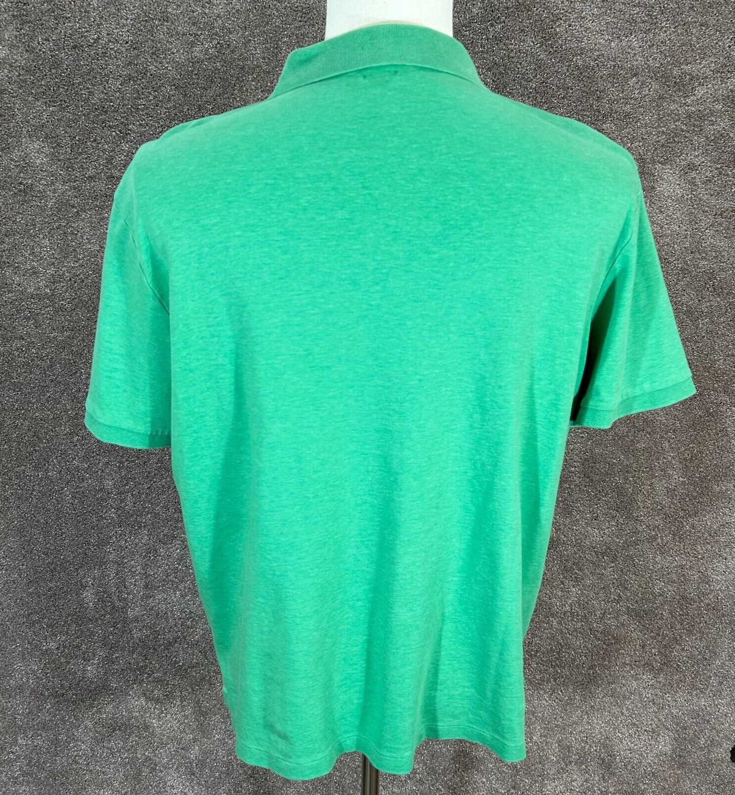Polo Ralph Lauren camicia uomo grande verde manica corta polo classica carne pony
