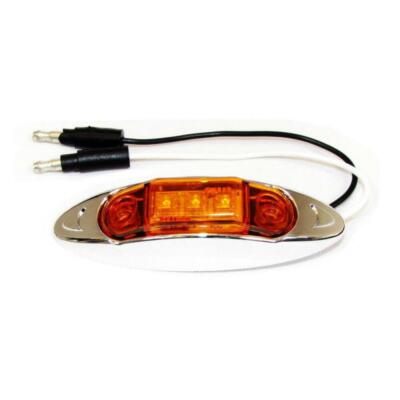Fortpro 4'' x 1-1/4'' Amber Clearance/Marker Trailer Led Light with 3 Leds and Amb