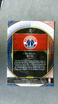 2020-21 Panini Select Numbers Green #12 Bradley Beal Wizards | eBay
