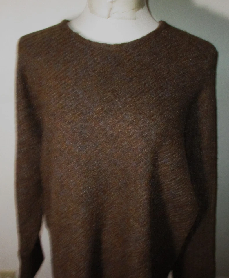 Suéter relajado de manga larga marrón MAX STUDIO para mujer talla L Foto 2 de 4