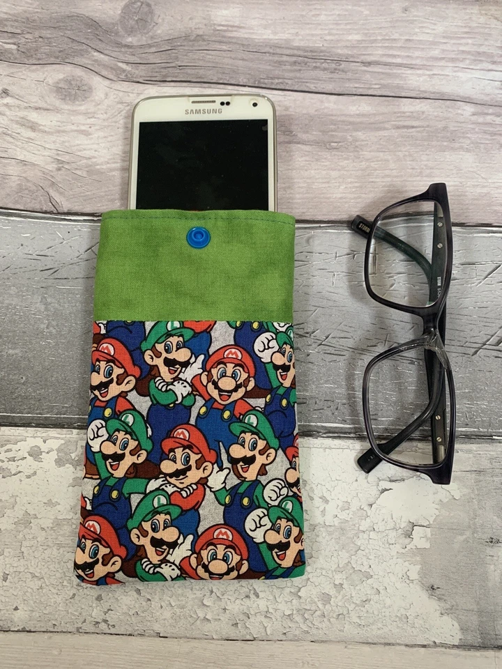 Super Mario Phone Set HANDMADE PADDED PHONE STAND PHONE POUCH CASE GIFT - Image 2 of 4