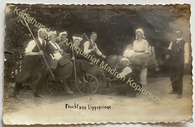 orig. Photo postcard Bad Lippspringe 1921 escape