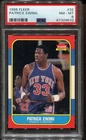 1986 Fleer Basketball #32 Patrick Ewing RC PSA 8 HOF New York Knicks