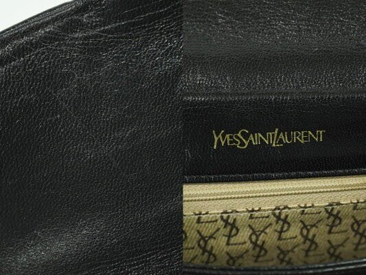 Borsa a tracolla YVES SAINT LAURENT YSL in pelle nera USATA buone condizioni