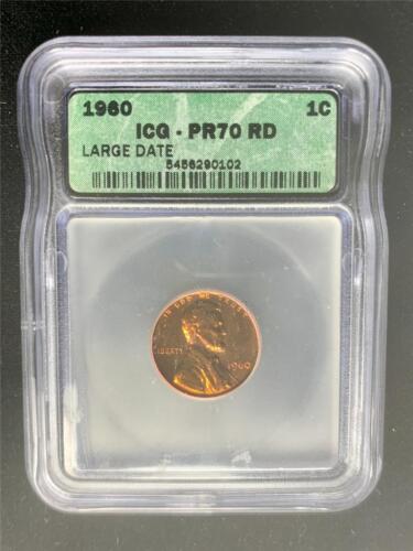 1960 LINCOLN CENT PROOF 1C PR70 RD ICG; SKU 3373 - Picture 1 of 2
