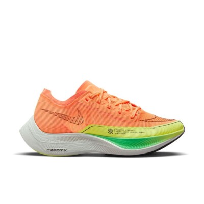 Nike ZoomX Vaporfly Next% 2 Orange-Green Running Shoes Size 6.5 US
