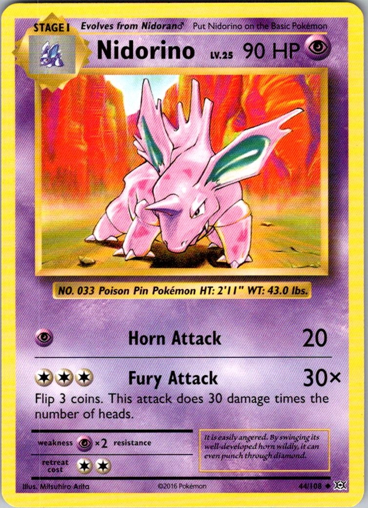 Nidorino Pokemon Evolutions 44/108 LP