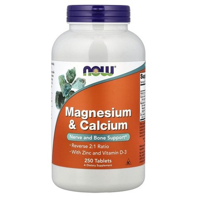 Magnesium & Calcium With Zinc and Vitamin D-3, 250 Tablets