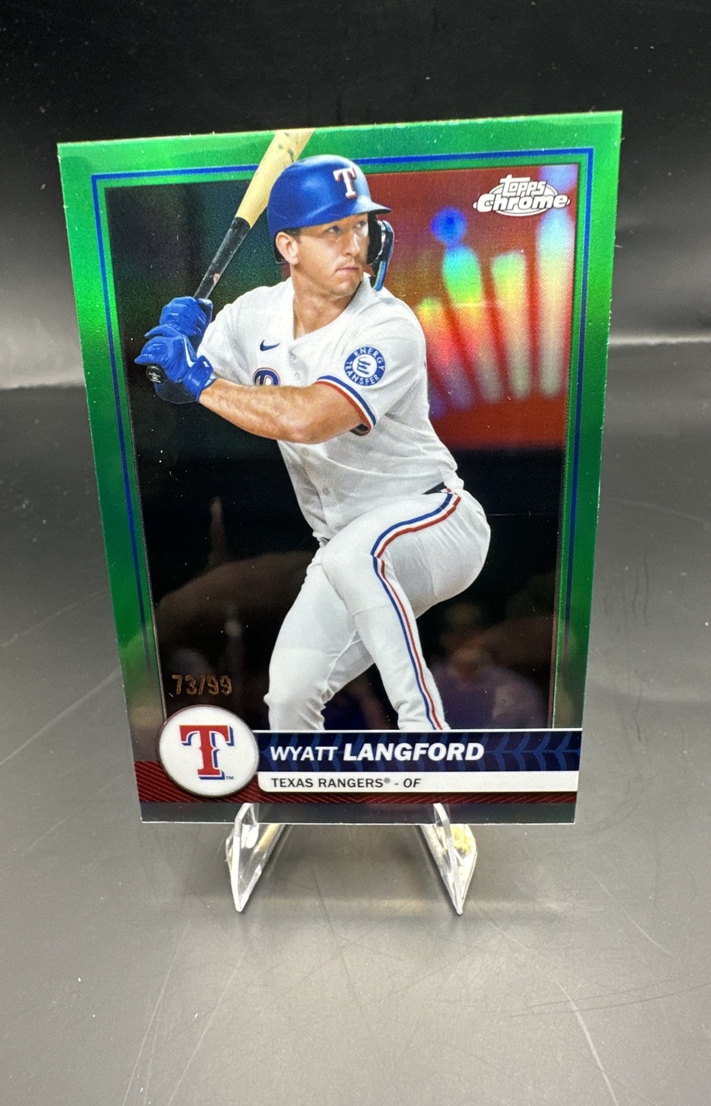 2026 Topps Chrome Flagship Collection Wyatt Langford #14 73/99 Green