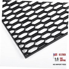 47"x16" ABS Plastic Universal Car Grill Mesh, Honeycomb 10x25mm Black
