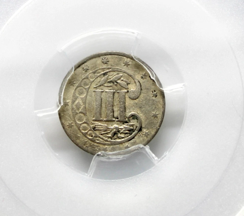 1858 PCGS XF Details Three Cent Silver, 3CS, 3 Cent Silver Piece - Image 4 of 4