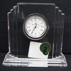 WATERFORD Crystal METROPOLITAN Small Clock SIGNED 2002 IRELAND WORKING — photo 3