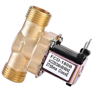AC 220 Volt 12 Inch Brass Water Valve Electric Solenoid Normally Closed Valve