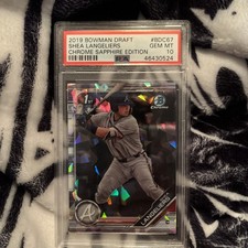 2019 Shea Langeliers 1st Bowman Draft Chrome Sapphire Edition PSA 10 Athletics 