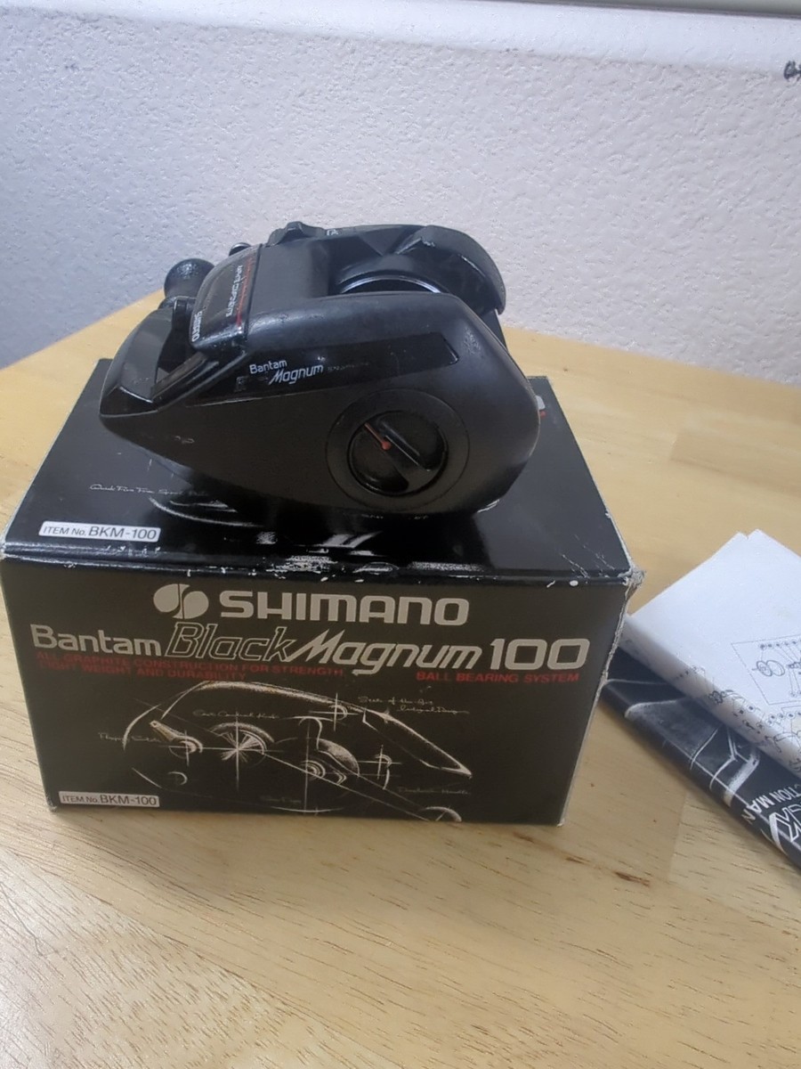 SHIMANO BANTAM BLACK MAGNUM BKM-100 BAIT CASTER With Box 5:1 Gear