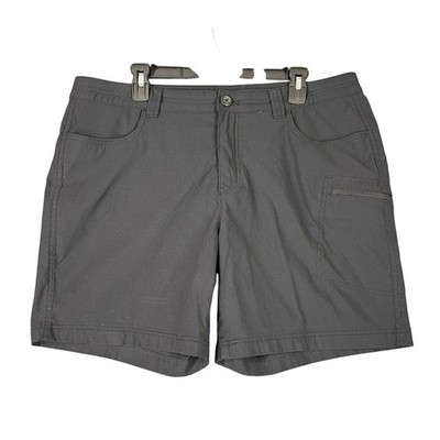 Eddie Bauer Quick Dry Outdoor Nylon Stretch Shorts 16 Black Hiking Casual Active