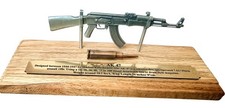 AK47 Kalashnikov 1/6 Miniature English Pewter Gun Desk Display *VETERAN GIFT*