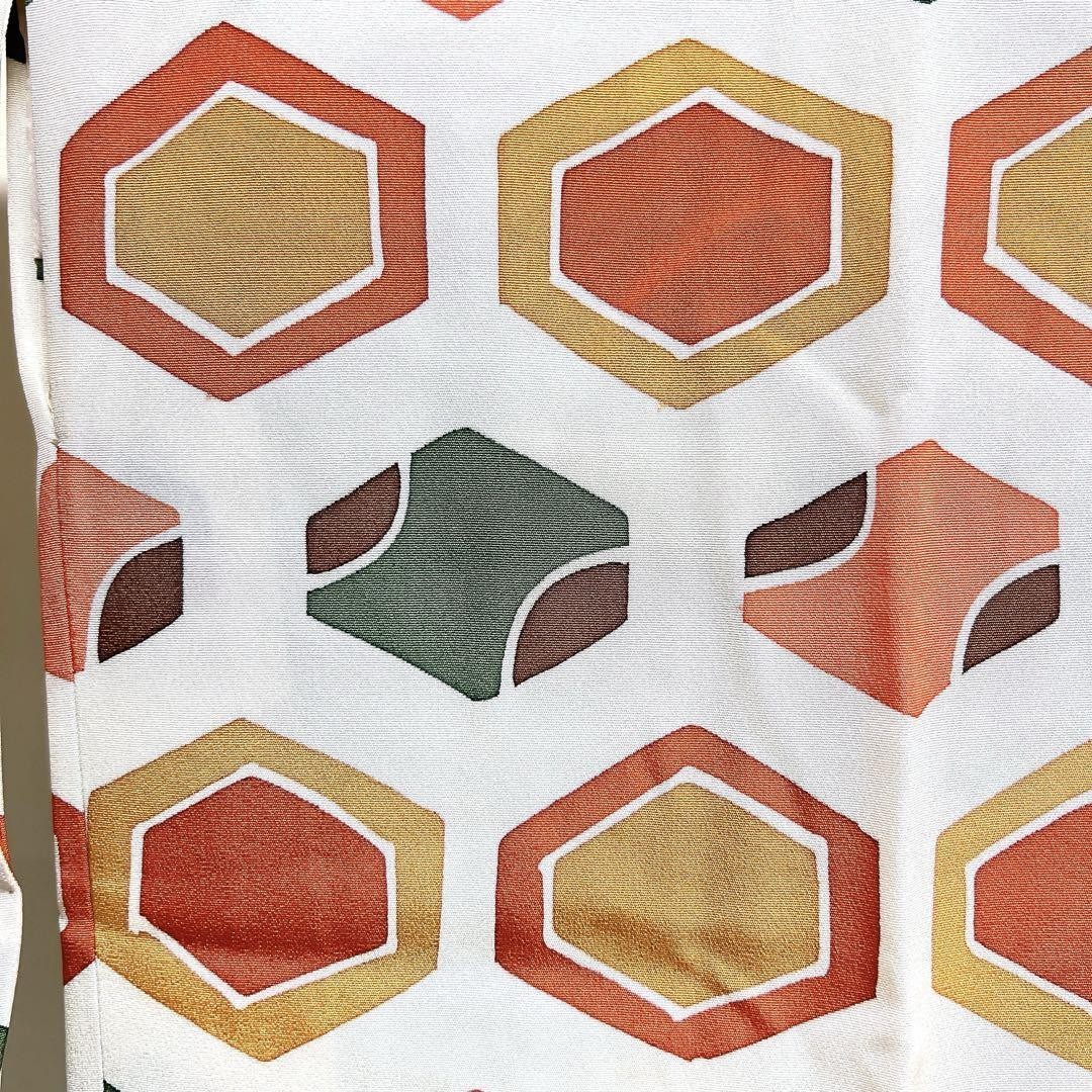 Michiko Silk Coat Tortoise Shell Pattern Geometri… - image 6