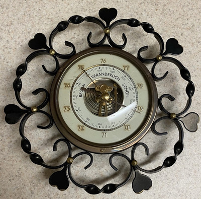 Vintage German Regen Veranderlich Schon  Wall Barometer