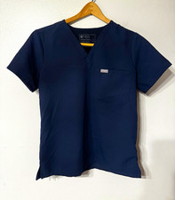 FIGS Technical Collection Navy Solid Scrub Set Top Size S Pants Petite Size S