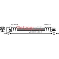 Metzger 4111438 Bremsschlauch FüR Bmw 7 E65 E66 E67