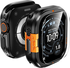 3 in 1 Metal Case for Apple Watch Ultra 3 /Ultra 2 /Ultra Screen Protector 49Mm,