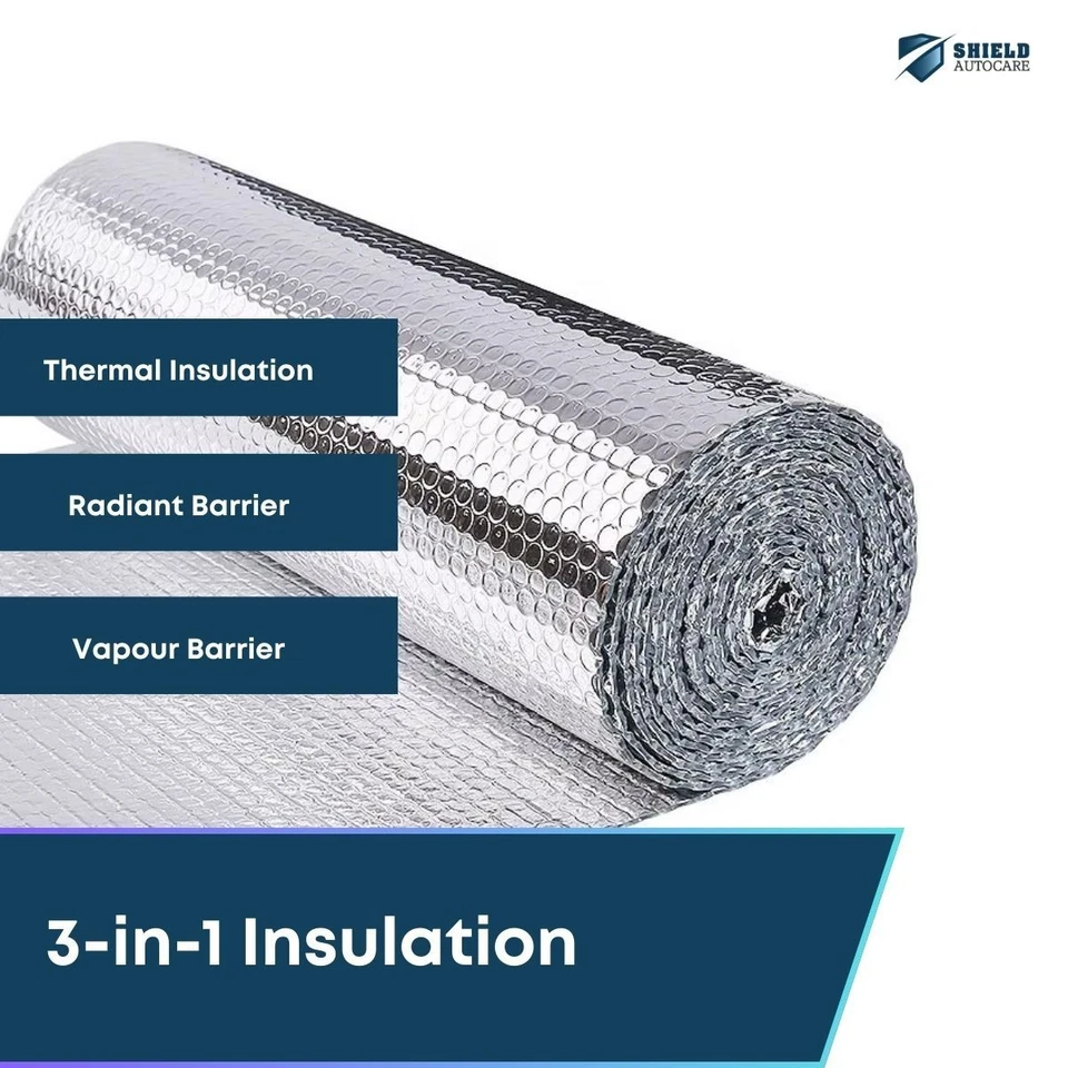 4mm Thick Thermal Bubble Foil Insulation Roll Reflector Panel Radiator Multi Use - Image 4 of 4