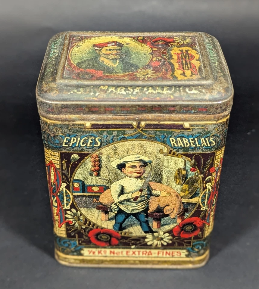 Boîte Tôle Lithographiée Epices Rabelais/ Tin Box Blechdose - Photo 2/4